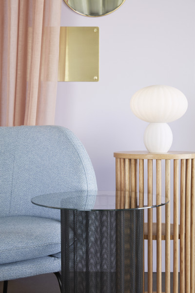 Hübsch Interior Tischlampe, Glass, opal, weiß