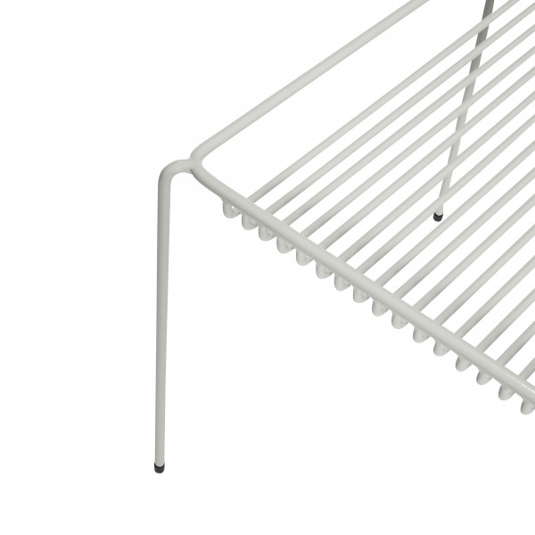 Hübsch Interior String Beistelltisch, Metall, hellgrau