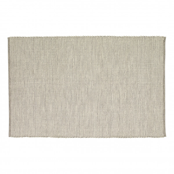 Gewebter Teppich Poppy, Baumwolle grau/weiß