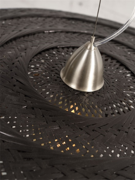 Good&Mojo Hanging lamp Palawan bamboo 1-shade, black