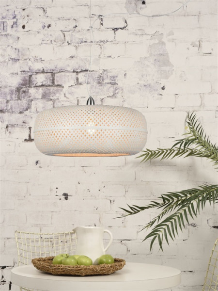 Good&Mojo Hängeleuchte Palawan Bamboo white