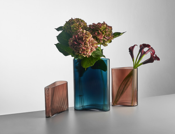 NUDE Mist Vase Wide, karamell