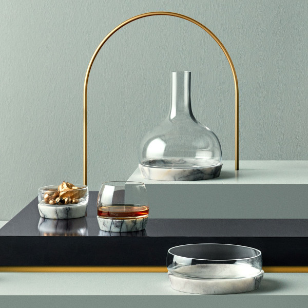 Nude Glass Karaffe Chill mit Marmorsockel
