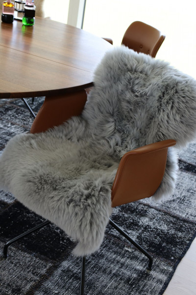 Natures Collection, Merino Lammfell, 115 cm, Neuseeland, hellgrau