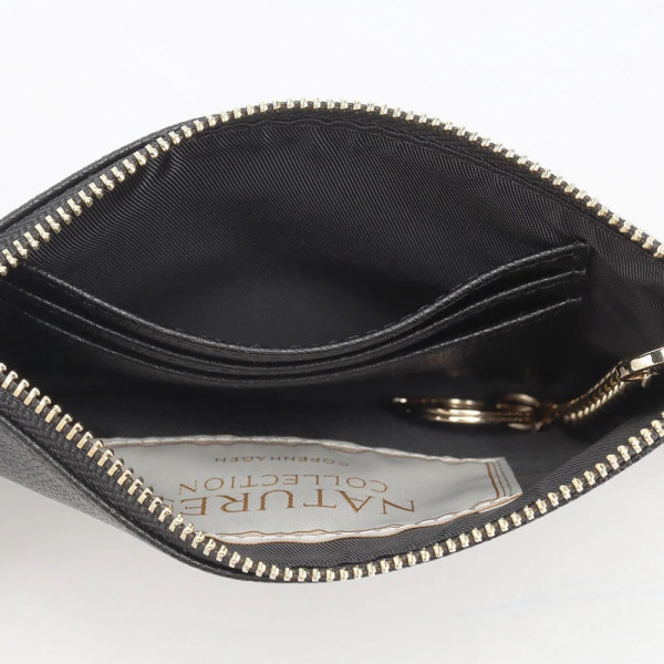 Natures Collection Tanya Portemonnaie Lamfellleder Schwarz