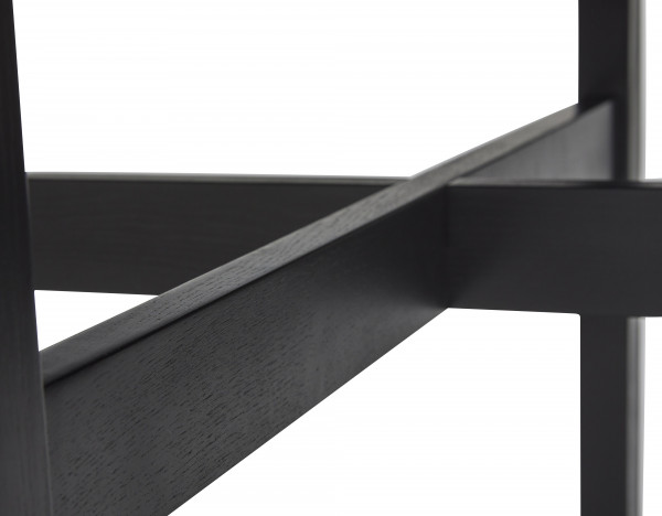 Esstisch Fjord, rund, Esche, small, schwarz