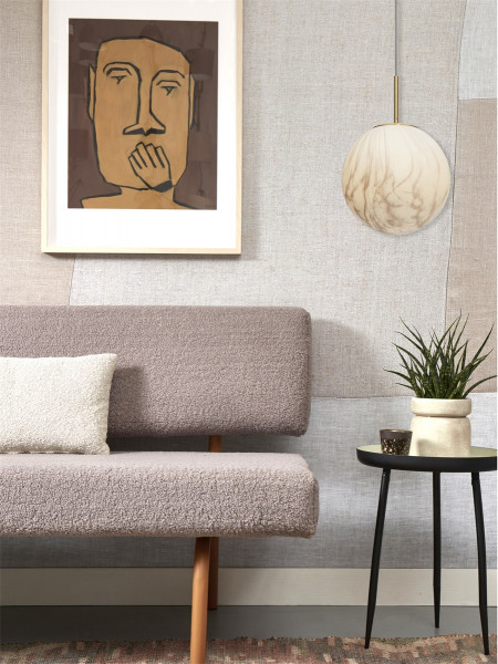 Hanging lamp its about Romi Carrara globe white marble print/gold L