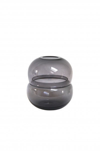 Vase/Windlicht DOUBLE, rauch