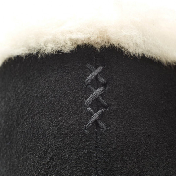 Natures Collection Lammfell Hausschuhe, Neuseeland Schwarz