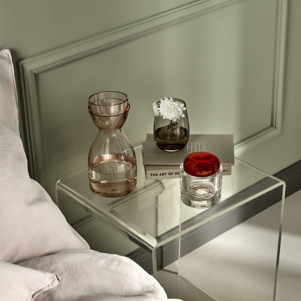 NUDE Glass, Aufbewahrungsgefäß Ecrin mit Deckel, Rot, small