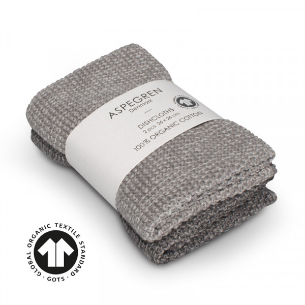 Aspegren Abwaschtuch, Strick Design, Blend Gray, 2er Set