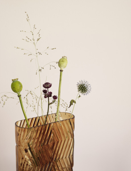 Hübsch Interior Vase, Glas, amber