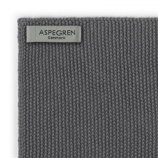 Aspegren Abwaschtuch, Strick Design, Solid Gray, 2er Set