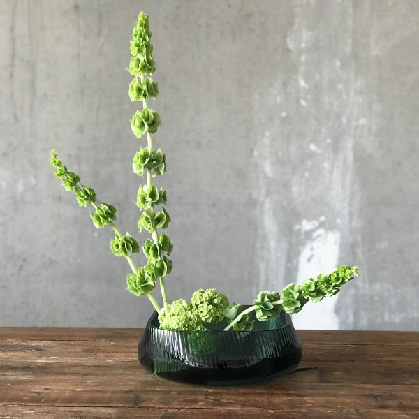 NUDE Glass, Vase Opti wide smoked green