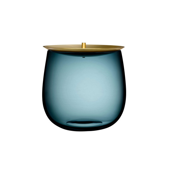 NUDE Glass, Aufbewahrungsgefäß Beret Petrol, large