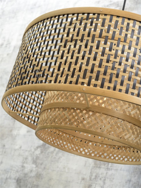 Good&Mojo Hängeleuchte Bhutan natur/schwarz