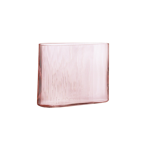 NUDE Glass Mist Vase Wide, Misty Rose