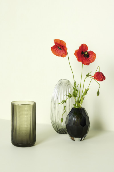 Hübsch Interior, Vase Facet, Glas, Burgundy